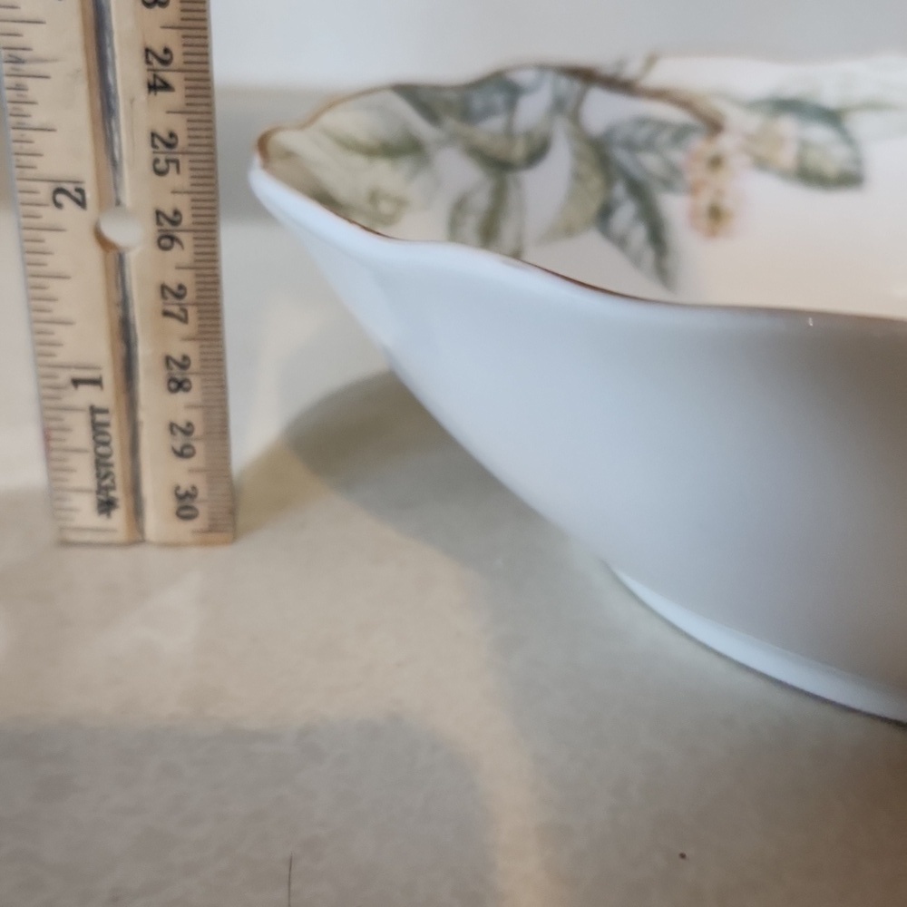 Set Of 2 Charter Club Summer Grove 8 1/2" Round Vegetable Bowl Pear Vintage - Picture 5 of 6